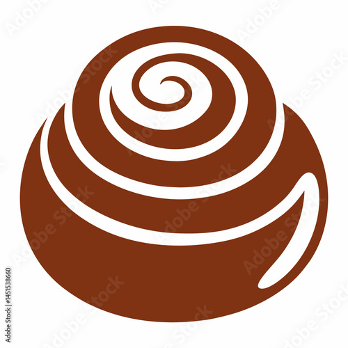 Cinnamon Bun silhouette vector illustration