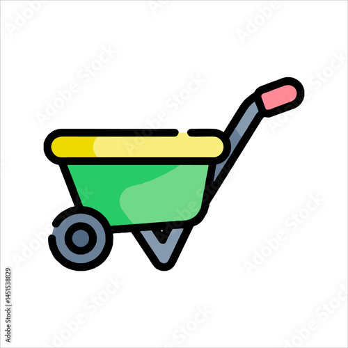 wheelbarrow isolated on white