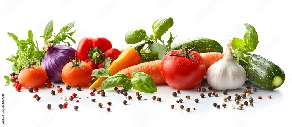 assortment of fresh vegetables and greens isolated assortment of fresh vegetables and greens isolated