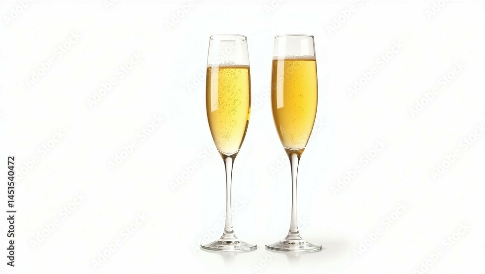 two champagne glasses two champagne glasses