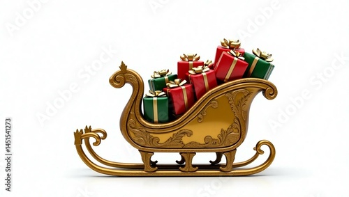 christmas sleigh with gifts