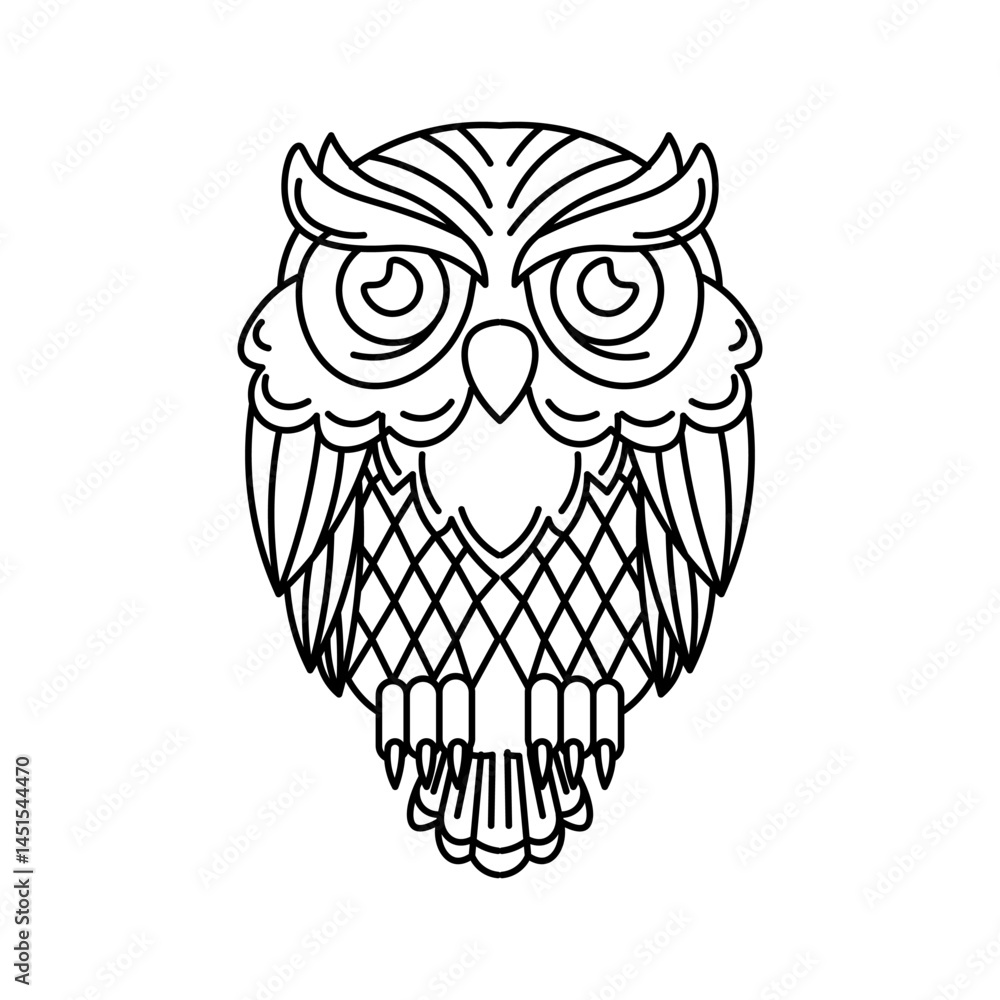 Obraz premium Owl icon on white background