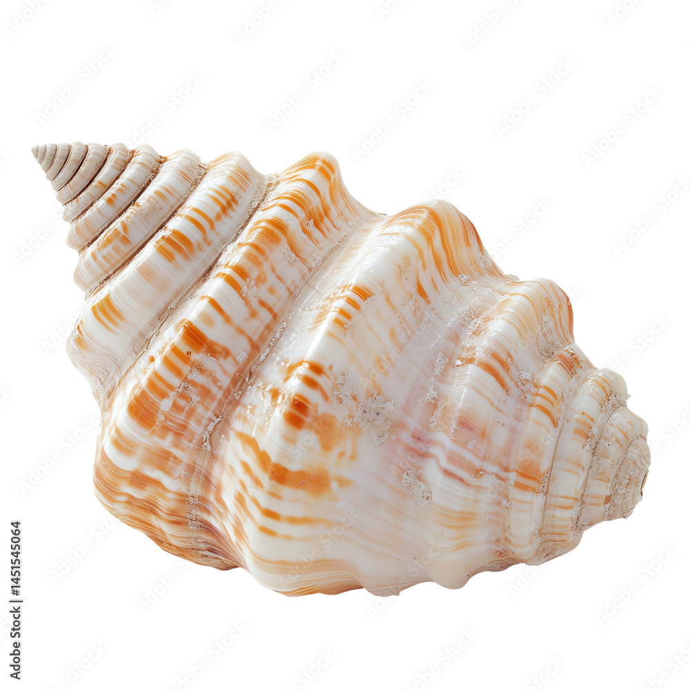 Obraz premium Conch shell, white isolate background