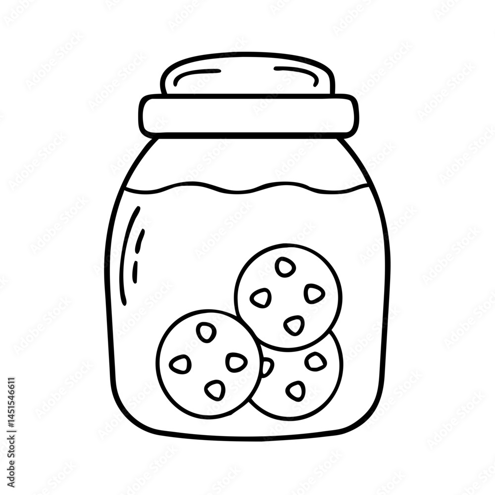 cookie jar icon, cookie jar line art - simple line art of cookie jar, perfect for cookie jar logos and icons cookie jar icon, cookie jar line art - simple line art of cookie jar, perfect for cookie jar logos and icons