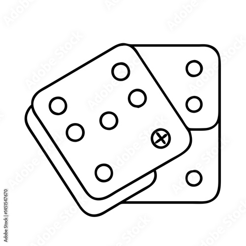 dice tray icon, dice tray line art - simple line art of dice tray, perfect for dice tray logos and icons