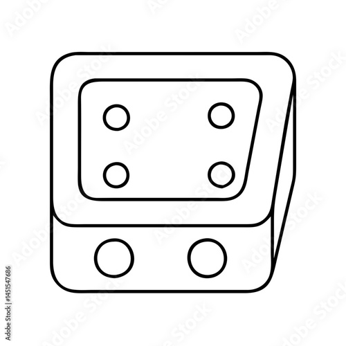 dice tray icon, dice tray line art - simple line art of dice tray, perfect for dice tray logos and icons