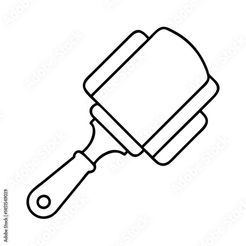 dough scraper icon, dough scraper line art - simple line art of dough scraper, perfect for dough scraper logos and icons