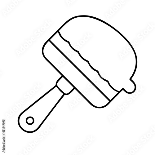 dough scraper icon, dough scraper line art - simple line art of dough scraper, perfect for dough scraper logos and icons
