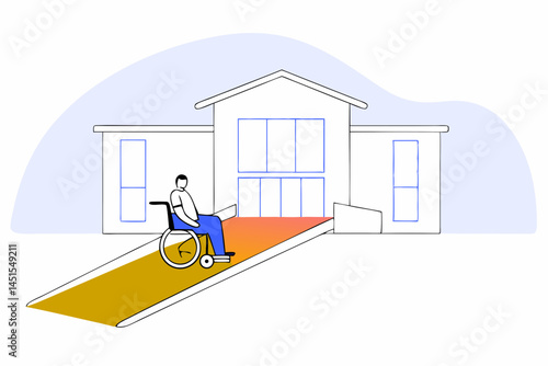 Accessible Building Entry with Wheelchair User