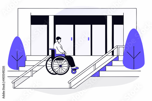Accessible Building Entry with Wheelchair User