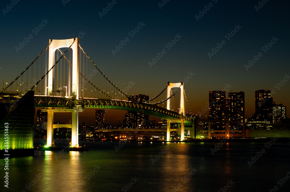 Obraz premium お台場、東京湾岸の夜景