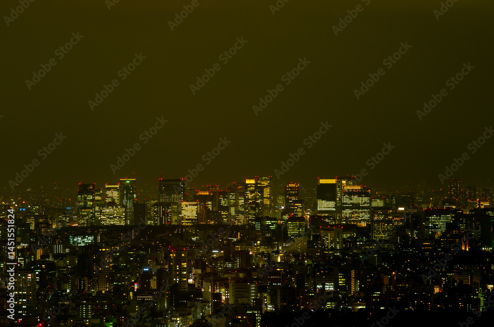 Naklejka premium 東京駅,丸の内界隈の夜景