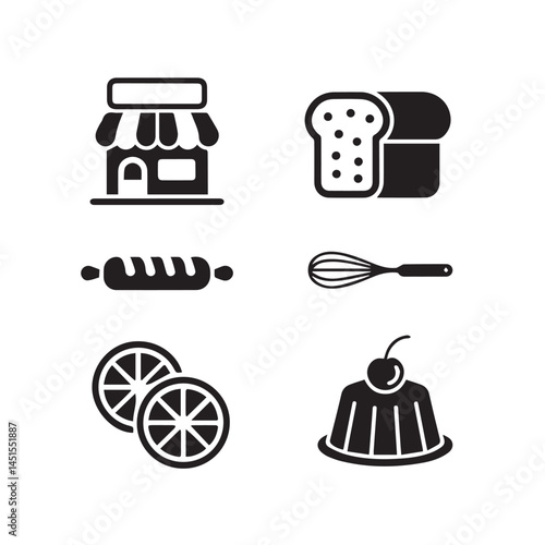 Bread and cake silhouette