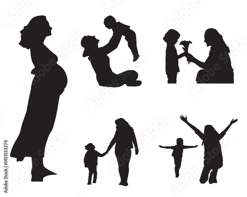 Mother and Child Silhouette 