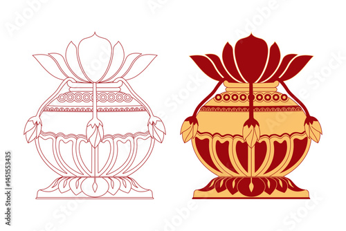 Sri Lankan Traditional Punkalasa illustration Art
