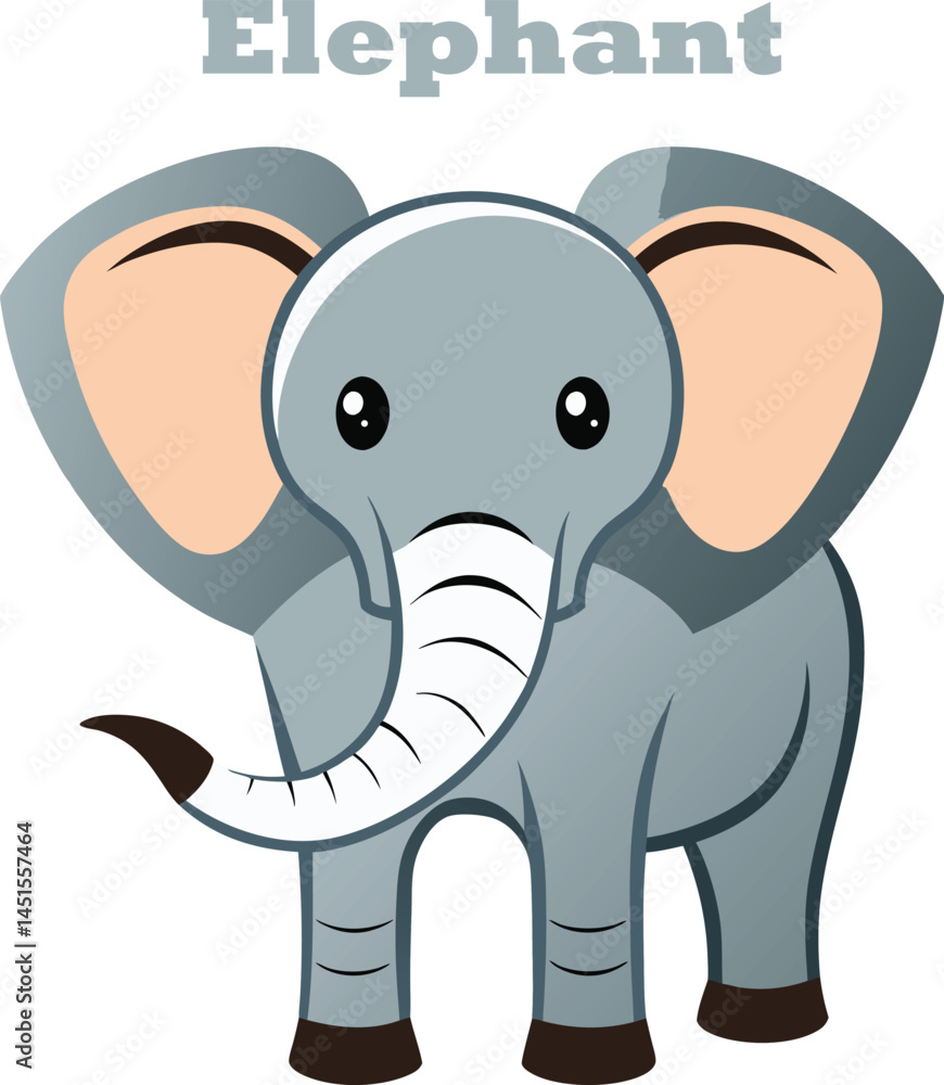 Obraz premium Elephant with-white-background.eps