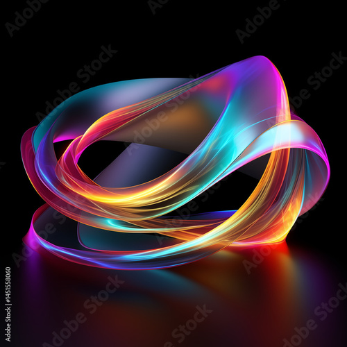Twisted holographic multicolor shape rainbow lines