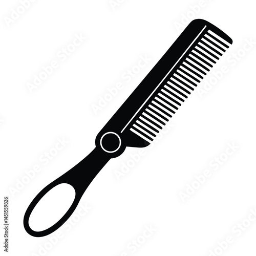 barber element isolated hair parting tool on white background.