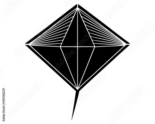 Kite silhouette vector illustration