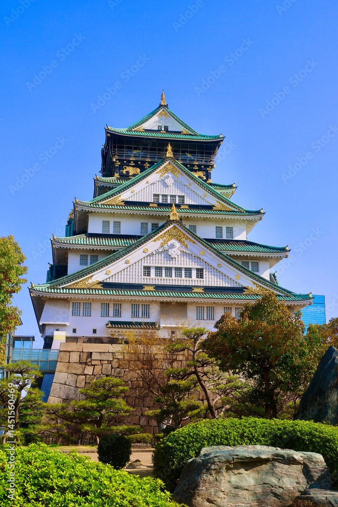 Obraz premium 大阪城・春(大阪府・大阪市)