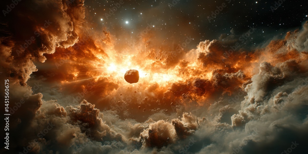 Fototapeta premium Asteroid banner