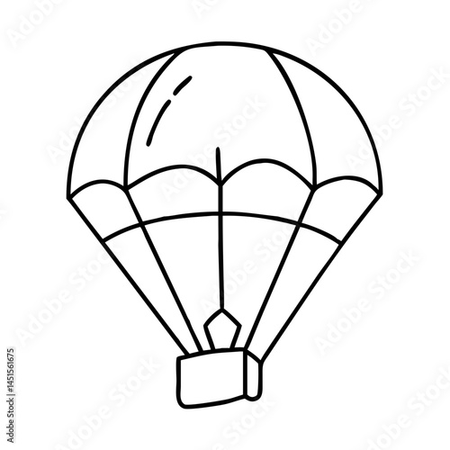 battle royale parachute icon, battle royale parachute line art - simple line art of battle royale parachute, perfect for battle royale parachute logos and icons