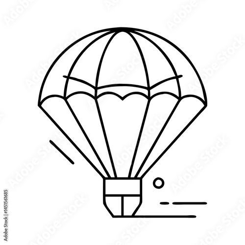 battle royale parachute icon, battle royale parachute line art - simple line art of battle royale parachute, perfect for battle royale parachute logos and icons