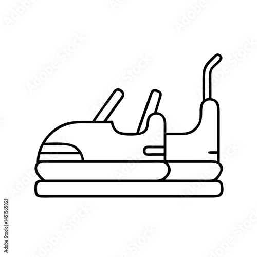 bumper cars icon, bumper cars line art - simple line art of bumper cars, perfect for bumper cars logos and icons