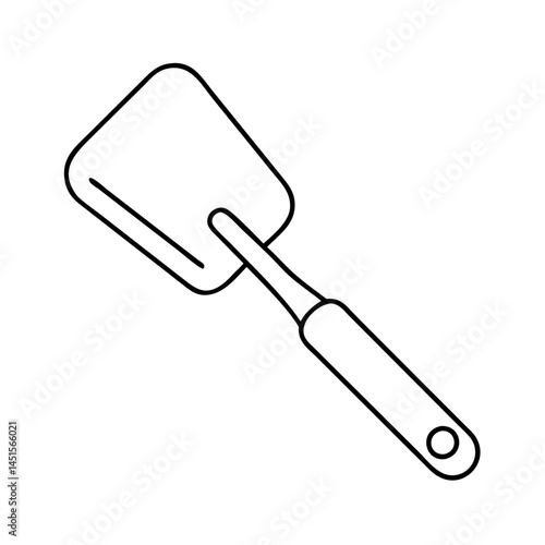 cake spatula icon, cake spatula line art - simple line art of cake spatula, perfect for cake spatula logos and icons
