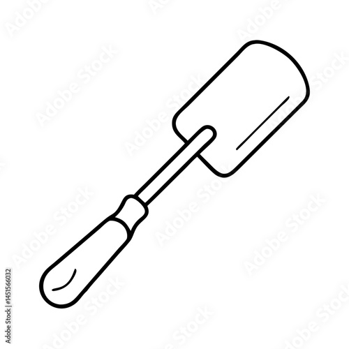 cake spatula icon, cake spatula line art - simple line art of cake spatula, perfect for cake spatula logos and icons