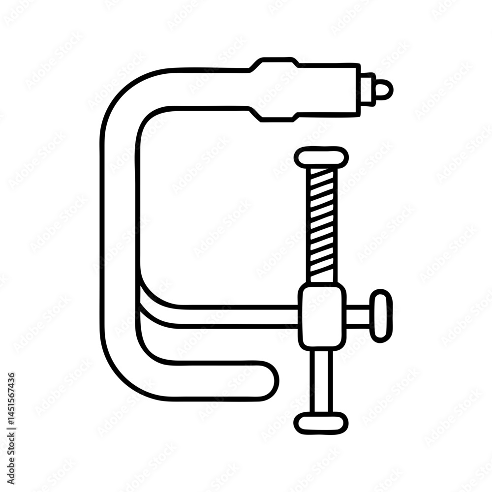 c clamp icon, c clamp line art - simple line art of c clamp, perfect for c clamp logos and icons c clamp icon, c clamp line art - simple line art of c clamp, perfect for c clamp logos and icons