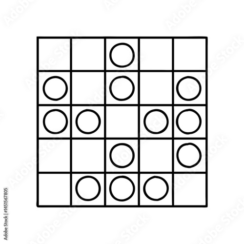 checkers board icon, checkers board line art - simple line art of checkers board, perfect for checkers board logos and icons