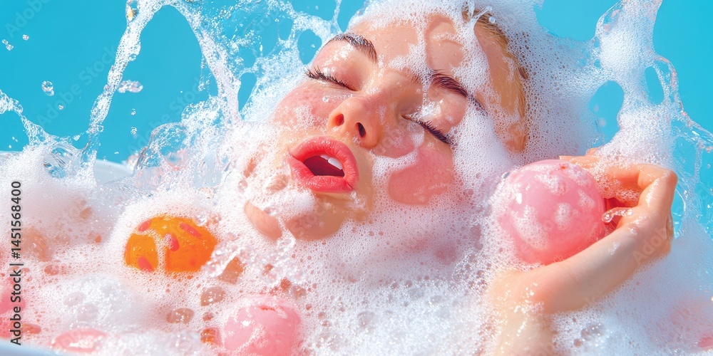 Fototapeta premium Bath bubbles banner