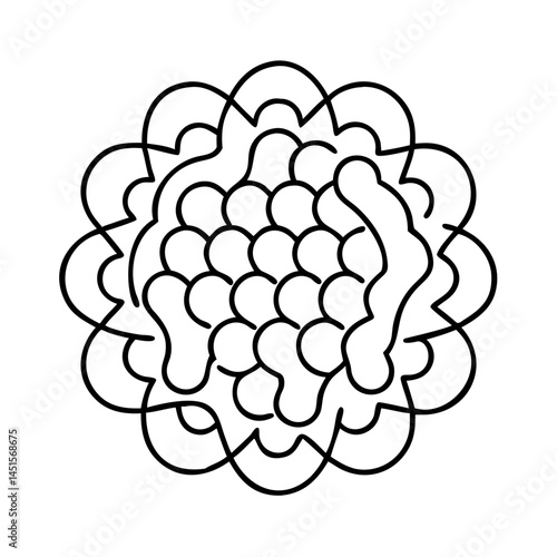 funnel cake icon, funnel cake line art - simple line art of funnel cake, perfect for funnel cake logos and icons