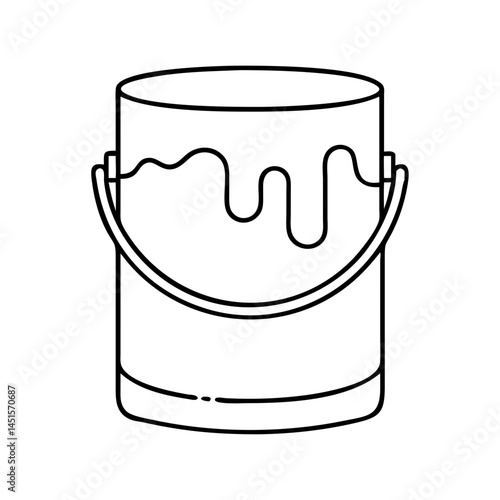 paint can icon, paint can line art - simple line art of paint can, perfect for paint can logos and icons