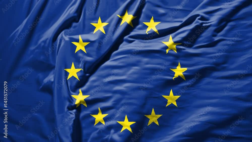 european union waving flag – realistic cloth animation european union waving flag – realistic cloth animation