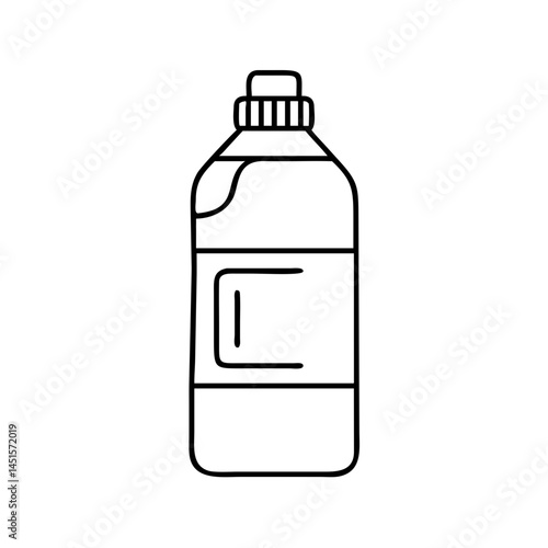 paint thinner bottle icon, paint thinner bottle line art - simple line art of paint thinner bottle, perfect for paint thinner bottle logos and icons