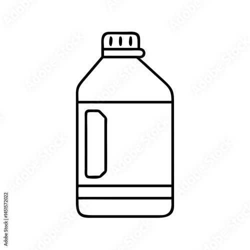 paint thinner bottle icon, paint thinner bottle line art - simple line art of paint thinner bottle, perfect for paint thinner bottle logos and icons