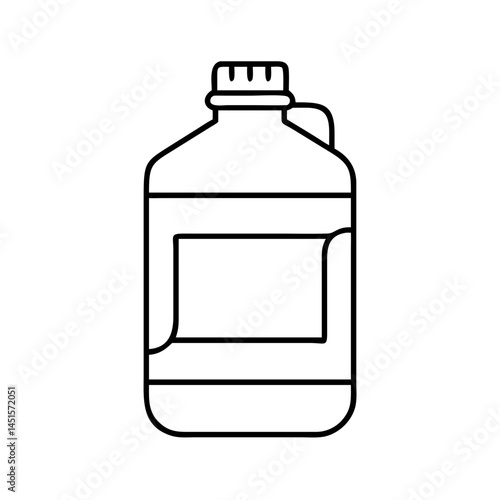paint thinner bottle icon, paint thinner bottle line art - simple line art of paint thinner bottle, perfect for paint thinner bottle logos and icons