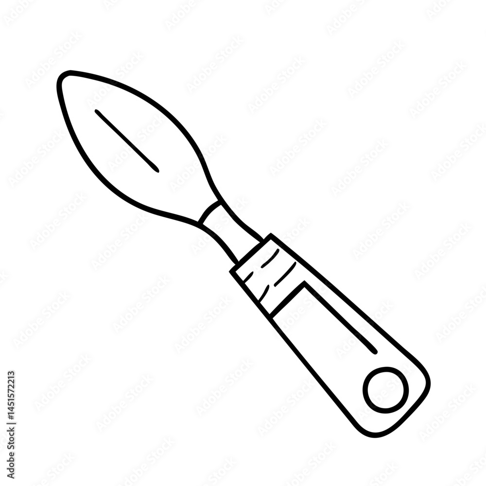 palette knife icon, palette knife line art - simple line art of palette knife, perfect for palette knife logos and icons palette knife icon, palette knife line art - simple line art of palette knife, perfect for palette knife logos and icons