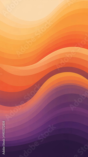 Abstract gradient background with warm and cool colors blending in waves