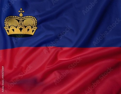 Obraz na płótnie Close-up with the Liechtenstein flag w salonie