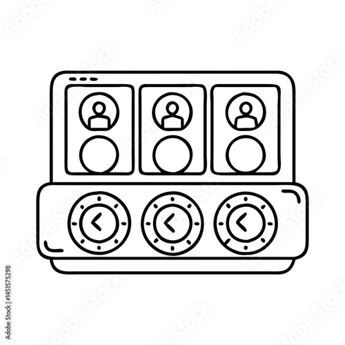 player token tray icon, player token tray line art - simple line art of player token tray, perfect for player token tray logos and icons