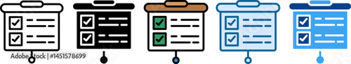 Checklist Icon Set Multiple Style Collection
