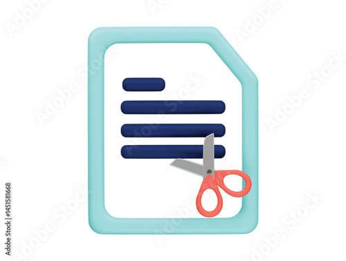 cut file icon 3d illustration render