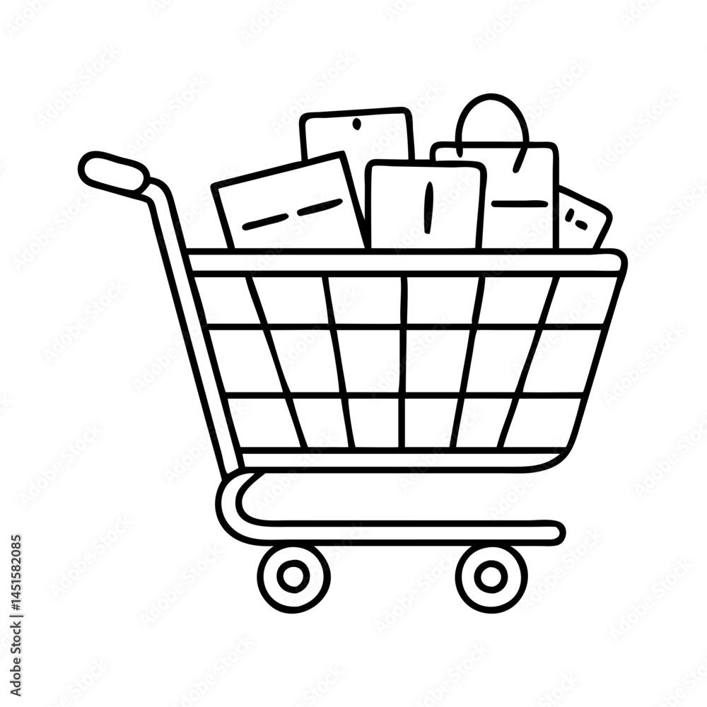 shopping cart full of items icon, shopping cart full of items line art - simple line art of shopping cart full of items, perfect for shopping cart full of items logos and icons shopping cart full of items icon, shopping cart full of items line art - simple line art of shopping cart full of items, perfect for shopping cart full of items logos and icons