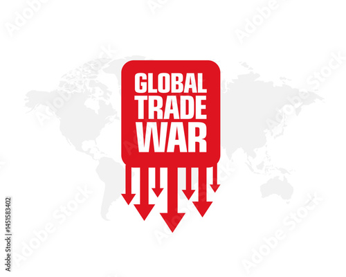 global financial crisis trade war concept background