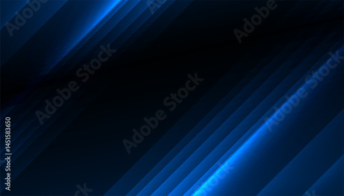 abstract shiny blue diagonal lines background with neon effect