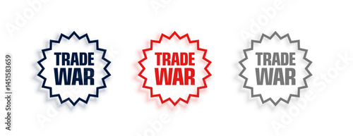 collection of trade war conflict sign design
