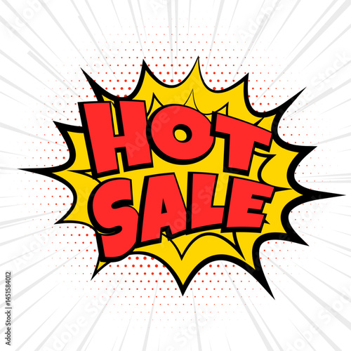 white and yellow hot sale marketing background with halftone effect